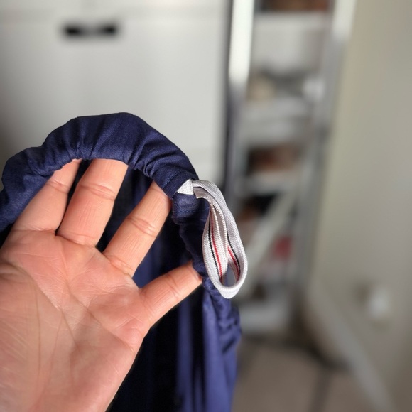 Beautiful Navy Velvet Wide Leg Pants - Picture 3 of 5